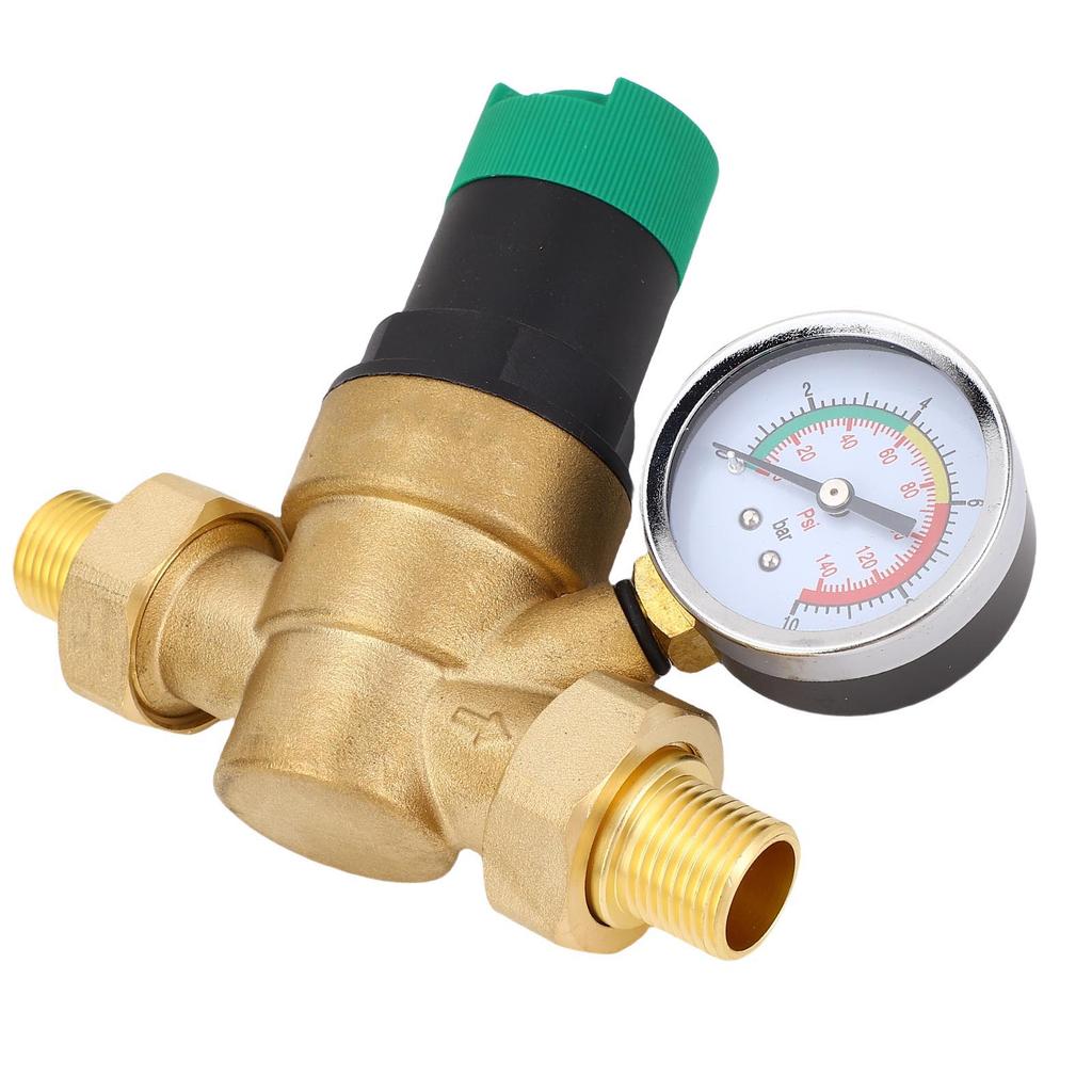 Vann trykkregulator Messing Nøyaktig Multifunksjonell Filter Vann trykkregulator med