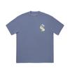 Li Ning Revive Series Geometric Pattern Letter Crew Neck Breathable Versatile Short Sleeve T-Shirt Unisex Tops Gray Indigo-Blue AHSVE31-4