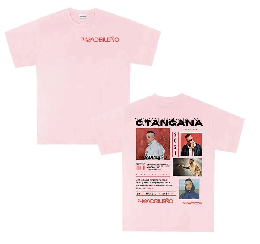 Rapper C TANGANA Album T Shirts Unisex Women ONeck Hip Hop Punk Gothic Short Sleeve Tshirt Cozy High Quality 100 Cotton Tshirts