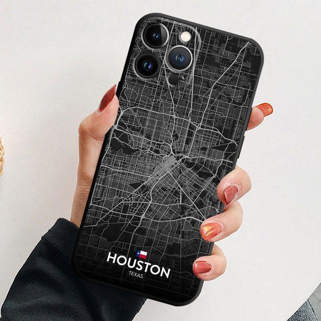 Telefon Shell Für Iphone 14 13 12 11 Pro Max Mini Xs Max Xr X 7 8 Plus 6s Weiche Silikon Fall Abdeckung Fundas Welt Stadt Karte Reise