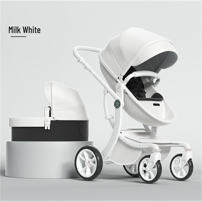 Starbaoqi Spine-Support Eggshell Baby Stroller: Foldable, Two-Way, High-View, Sit-Lie Design