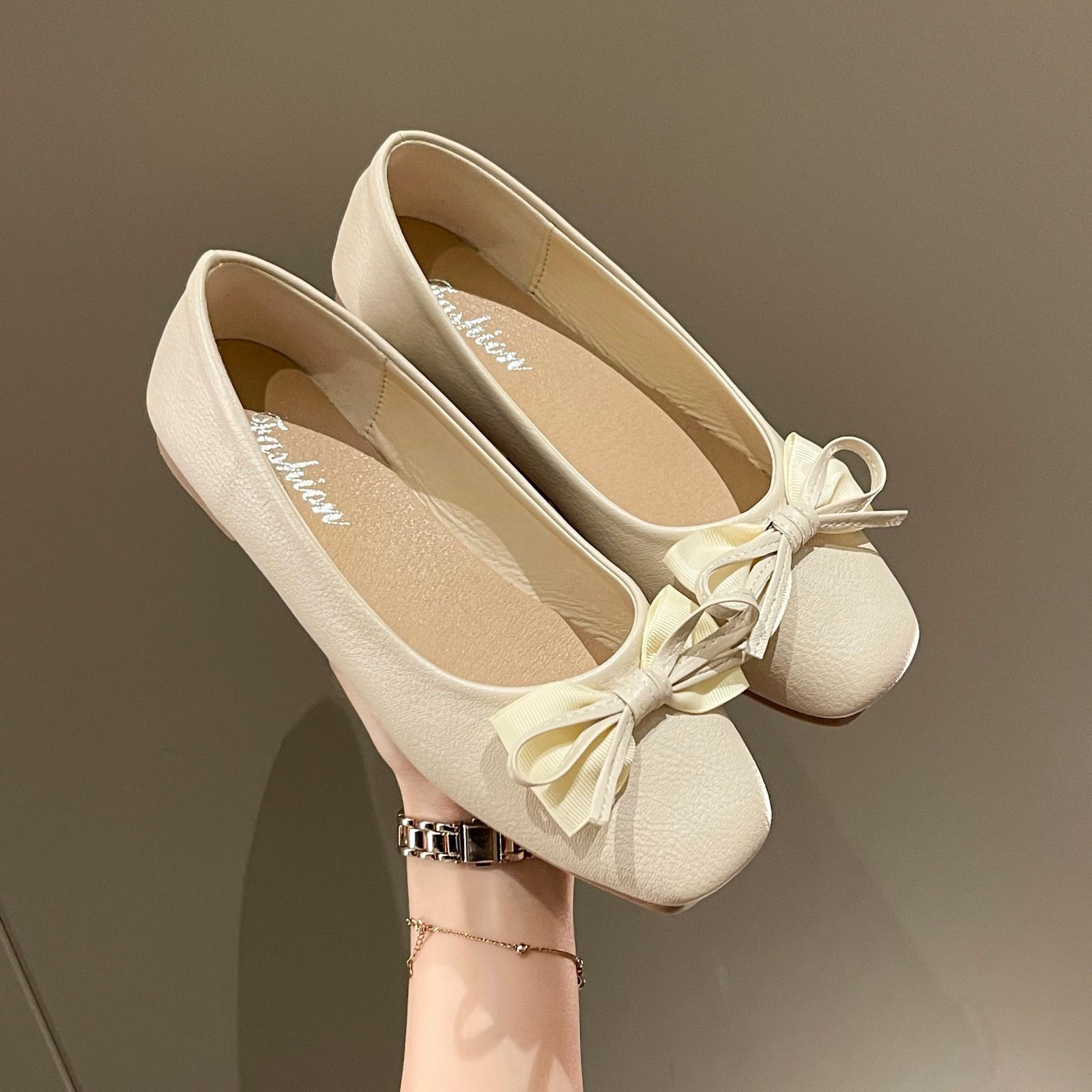 

Женская повседневная обувь на мягкой подошве, повседневная обувь с легким бантом и мелкой посадкой 40