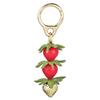 Minimalist Strawberries And Raspberries Keychain With Alloy Material For Bag Decor In Winter