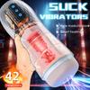 New Automatic Sucking Male Vibration Masturbator Blowjob Machine Heating Masturbation Cup Vaginal Sex Toys for Men Adult Goods