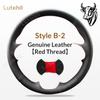 For Mitsubishi Pajero 2004-2010  Car Steering Wheel Braid Cover Hand Sewing Stylish Fashion Artificial Leather Suede