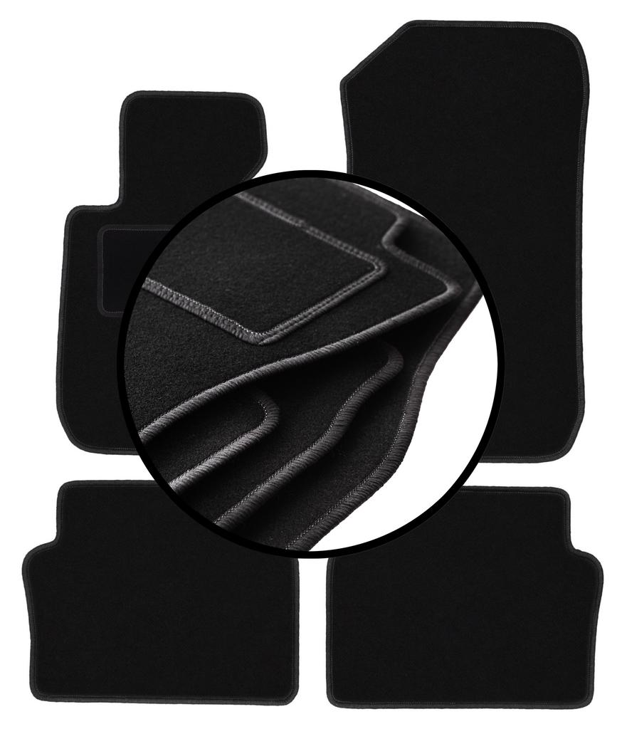 Juego de alfombrillas de terciopelo para: BMW Serie 3 E91 xDrive familiar, touring (2004-2011)