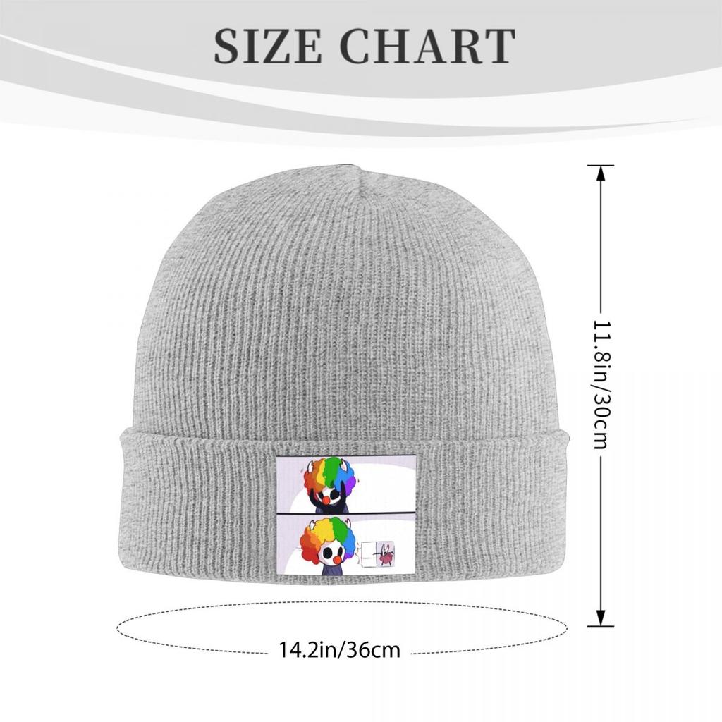 Hollow Knight Silksong Clown Warm Knitted Cap Winter Knit Bonnet Hat Skullies Beanies Hip Hop Caps for Unisex