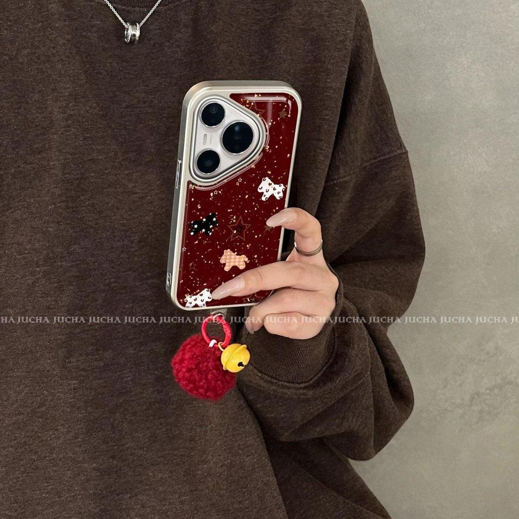 Applicabile a custodia per cellulare Huawei pura70pro + Nuovo Anno 2026 HUAWEI70ultra con cordino 70 lamina d'oro