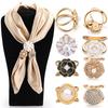 Perlenblumen-Schalring-Clip Kleiderring Wickelhalter Seidenschal-Schnalle Kamelienschal-Schnalle Fixierer Eleganter Charme-Schmuck