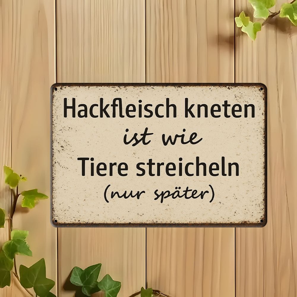 "Vackert Färs..." Tysk metallskylt, 20x30cm retrodekor.