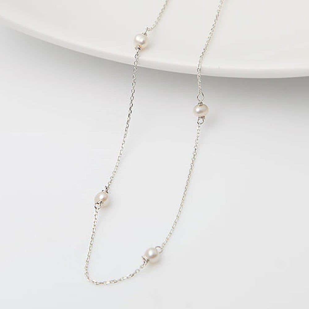 92.5 Silver Basic Freshwater Pearl Necklace (Choose 1 of 2)