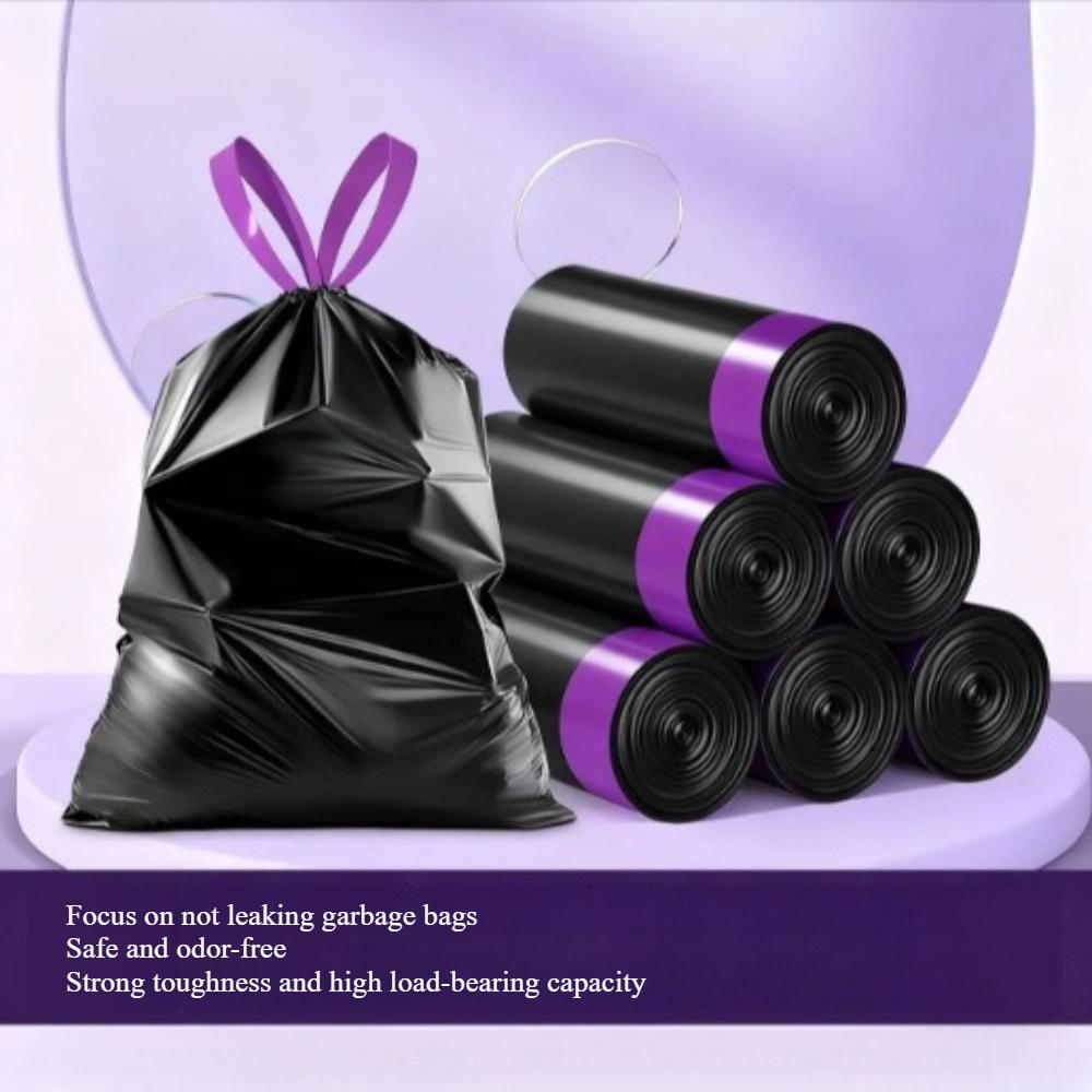 New Tear-Resistant Drawstring Garbage Bags Thickened Plastic Handheld for Kitchen/Dorm/Bathroom Home Use RQSL-WM-0066-51