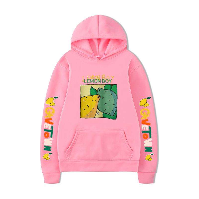 Autumn Winter Fashion Casual Hoodie Lemon Boys' Letter Printed Men's Women's Loose Soft Comfortable Sports Hoodie