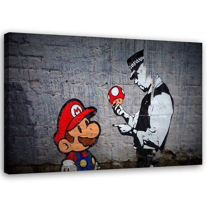 Canvas Print, Policeman and Game Character