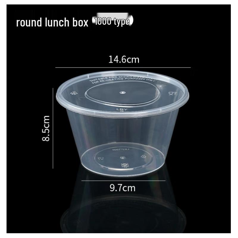 Zebbi Disposable Plastic Takeaway Lunch Boxes