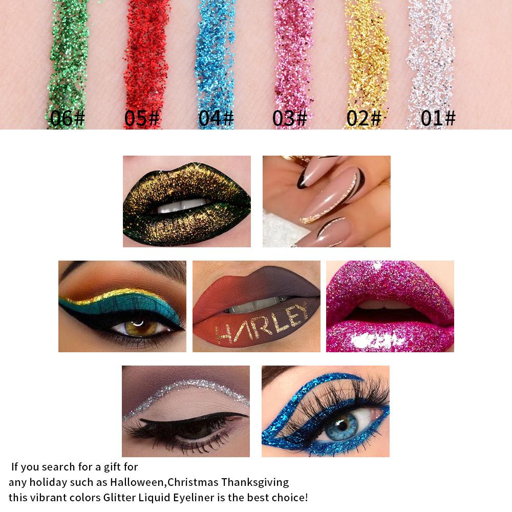 JULYSTAR Color Pearlescent Liquid Eyeliner Does Not Smudge Liquid Eyeliner Set Eyeliner Liquid Pen Waterproof