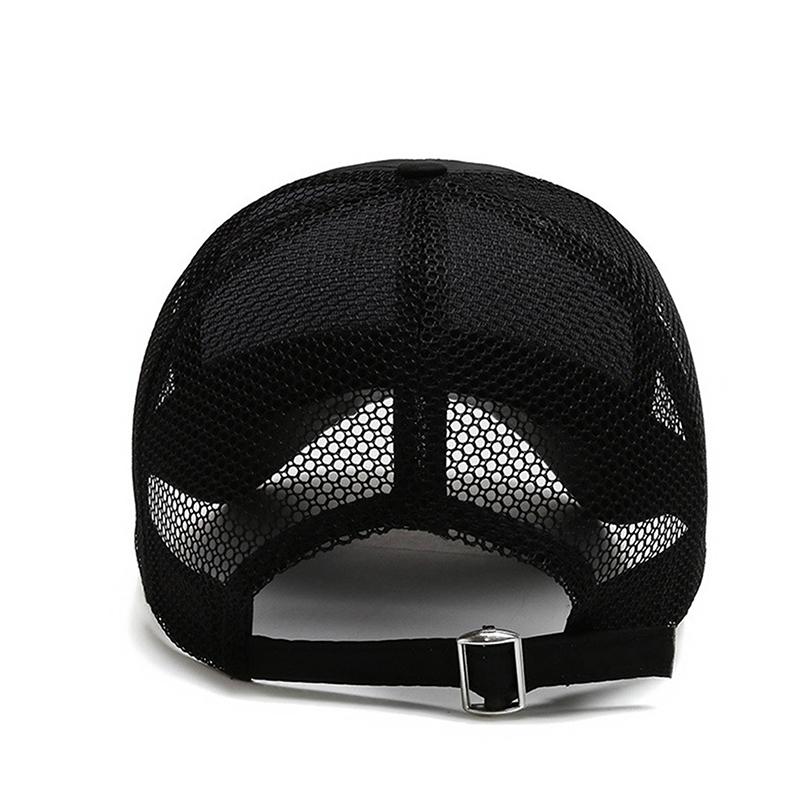 Einfache Trucker-Kappe Einfarbige Baseballkappe Herren Mesh Atmungsaktiv Sonnenschutz Kappen Label Stick Snapback Sonnenhut Sommer Golf Baseballkappe