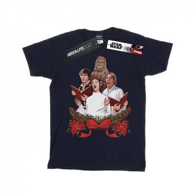 Camiseta feminina/feminina Christmas Carols Cotton Boyfriend
