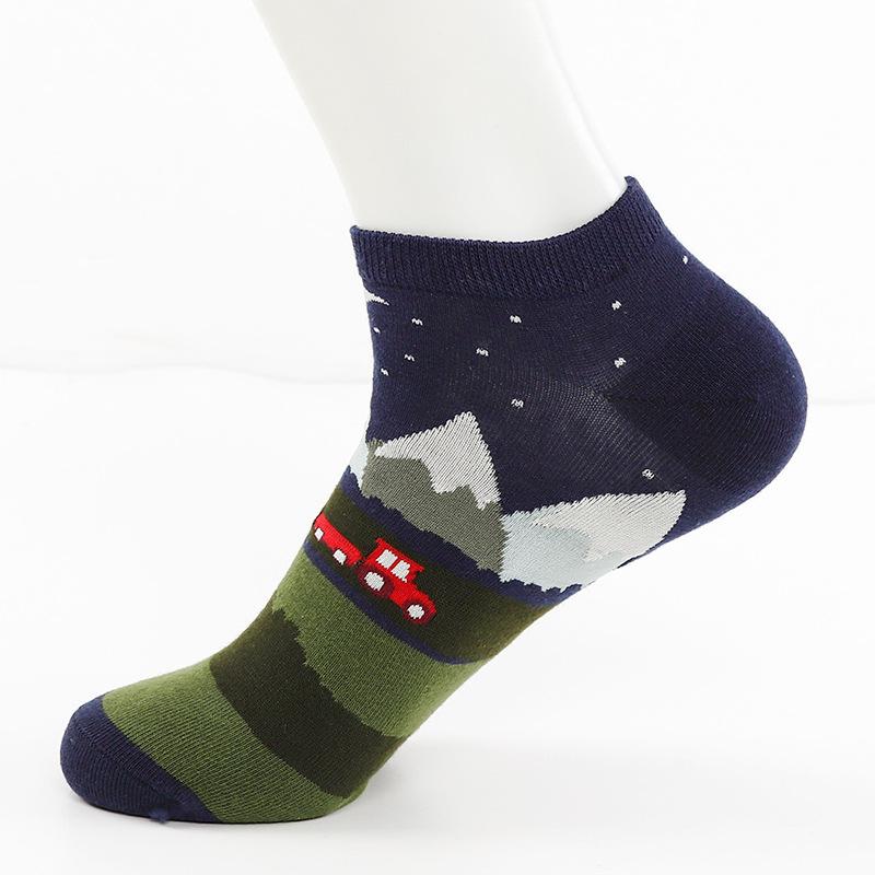 Male Spring Summer New Style Personality Street Hip Hop Sports Low Help Invisible Boat Socks