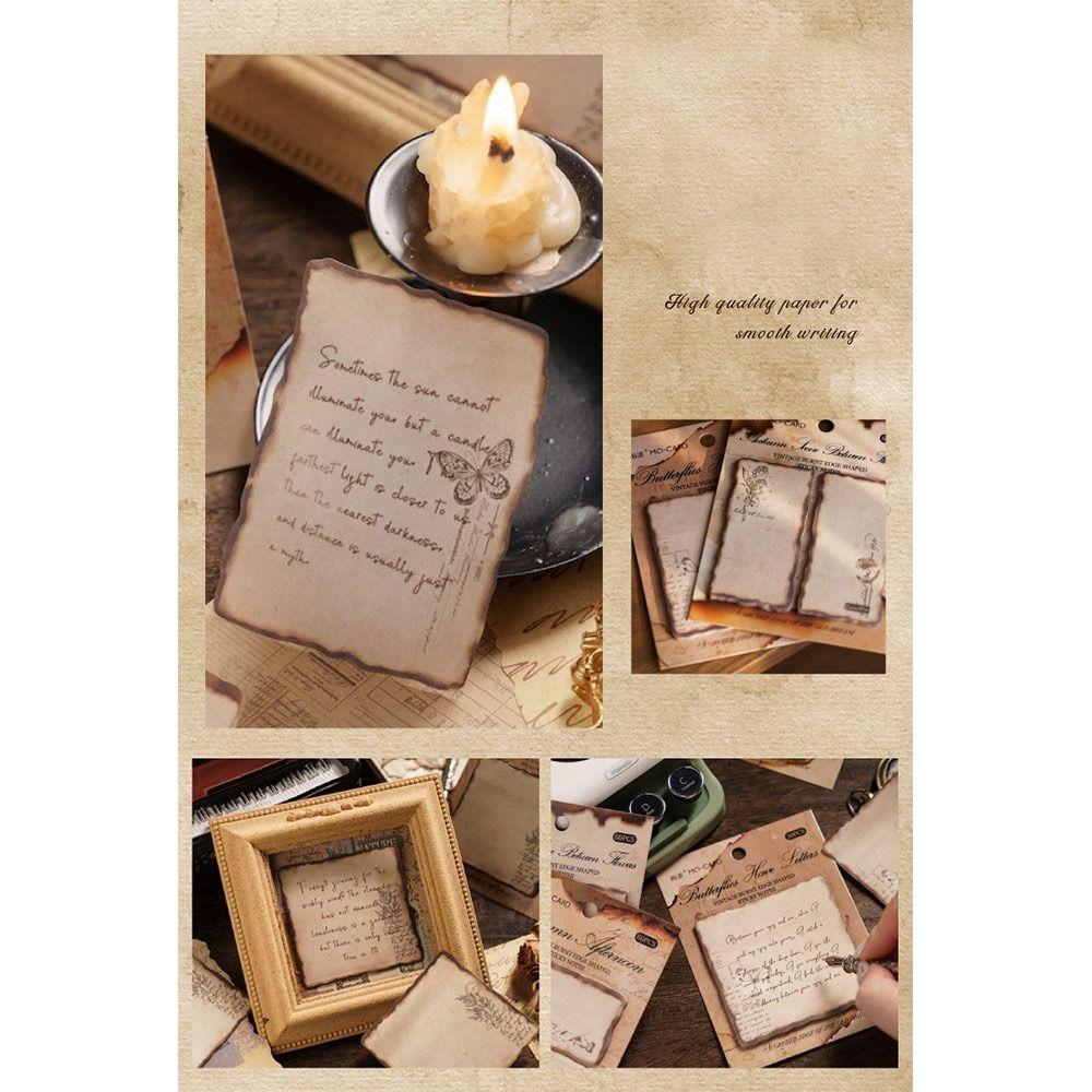 Self-adhesive Sticky Notes Vintage Burnt Series Tearable Note Pad To Do List Notepads  Student