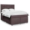 VidaXL Slat Bed Base with Mattress Dark Brown 140x200 Cm 3290514