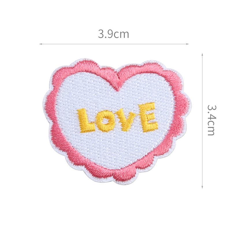 Seam-Free Down Jacket Patch Sticker, Self-Adhesive Love Embroidery Sticker, Clothes, Pants, Holes And No Marks, Repair Subsidy, Heart-Shaped Sticker