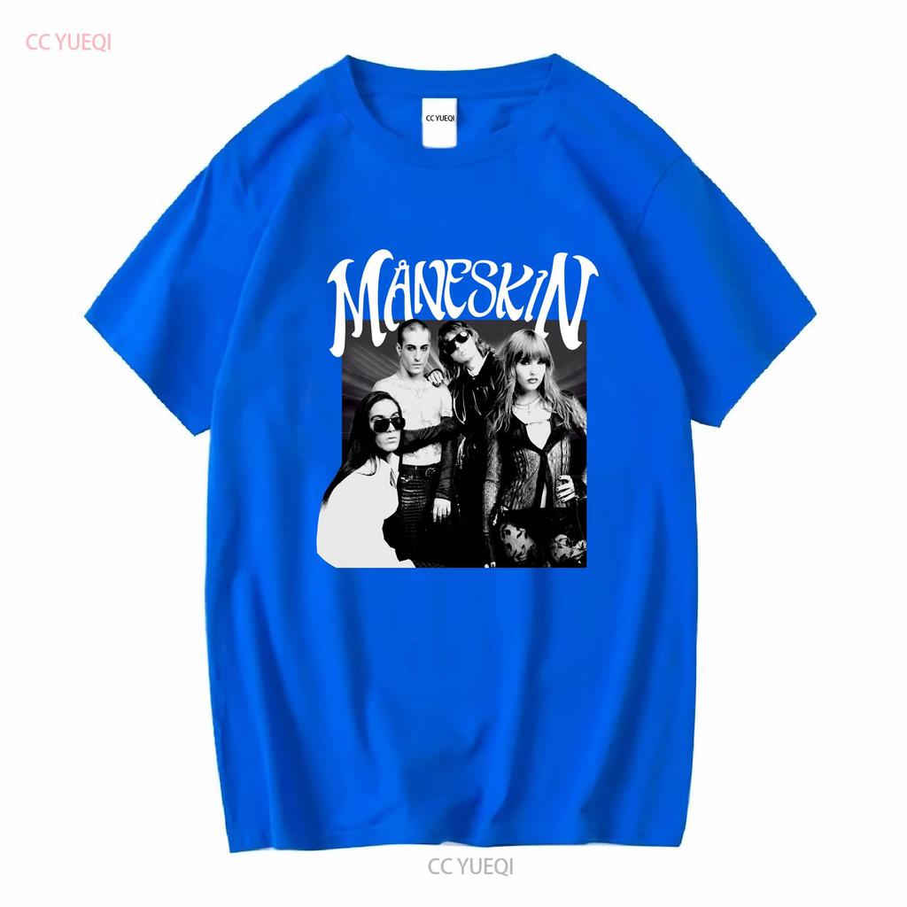 Måneskin T Shirt Vintage Maneskin Tour 2023 AN28399 Long Sleeves Vintage Washed Casual Breathable Unisex Graphic Fashion