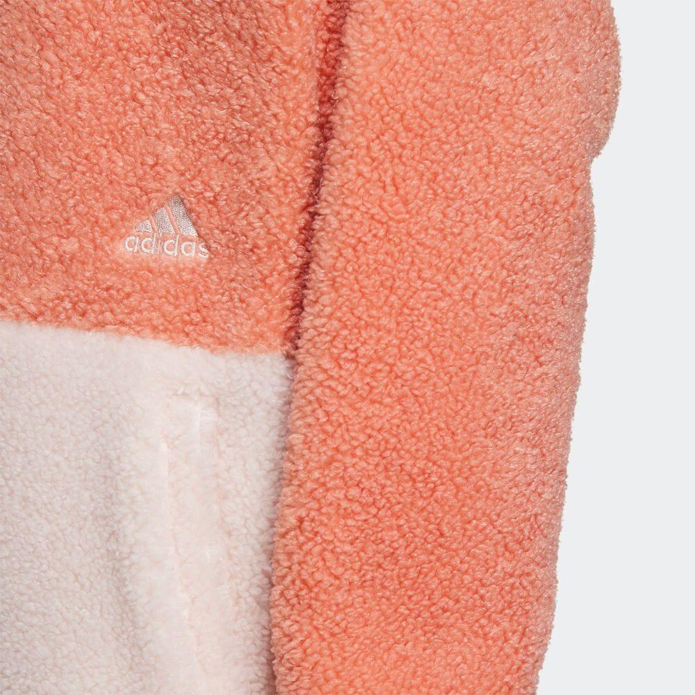 adidas Velvet Jackets Women's Orange Hooded Moderate IK9864