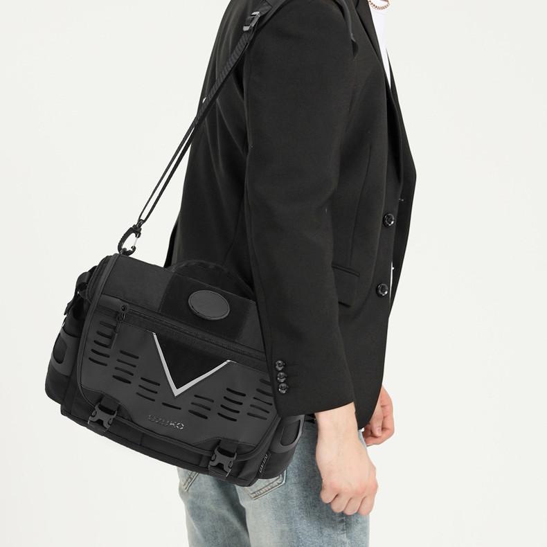 OZUKO Fashion Leisure Men's Postman Bag Outdoor Single Shoulder Messenger Bag