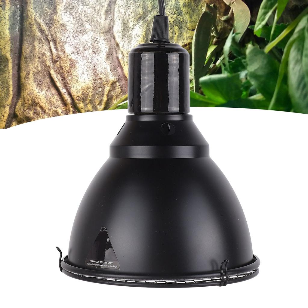5.5in Reptile Lamp Fixture Uniform Heating Professional Shallow Dome Lamp Cap for Amphibians