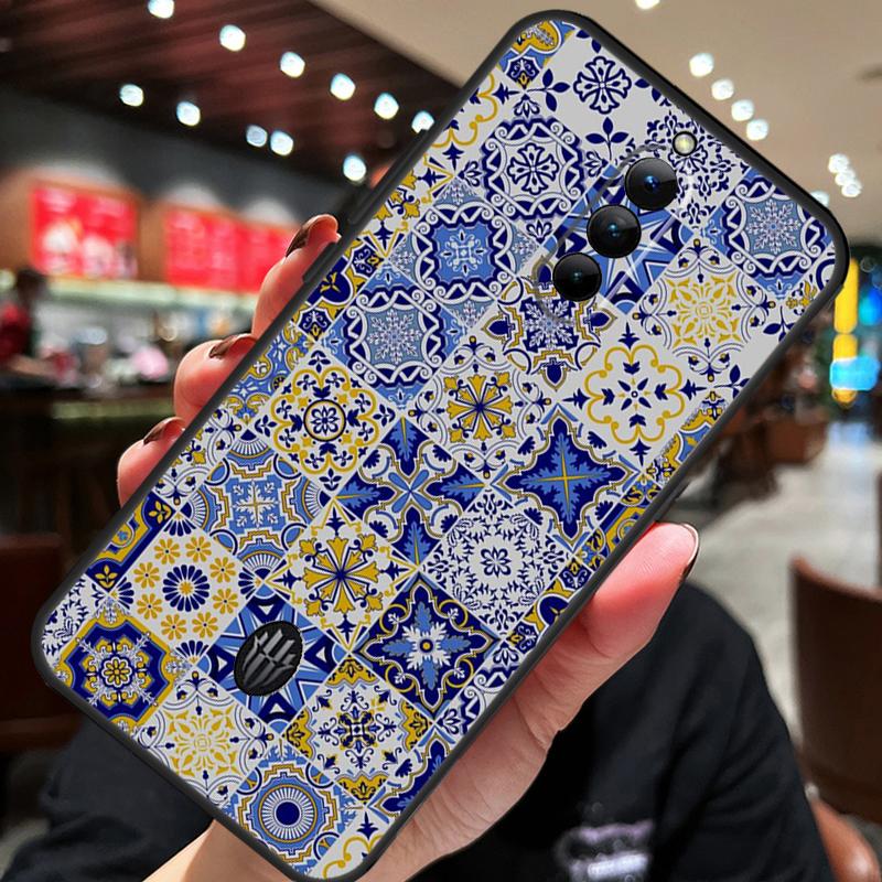 Boho Tile Mosaic Aesthetic Case For ZTE Nubia Red Magic 10 Air 7 6S 7S Pro Red Magic 11 10 9 8 8S 9S 10S Pro Plus Cover
