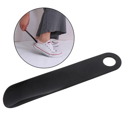 1X Portable Durable Shoehorn Professional Plastic Black 18.5Cm Shoe Horn