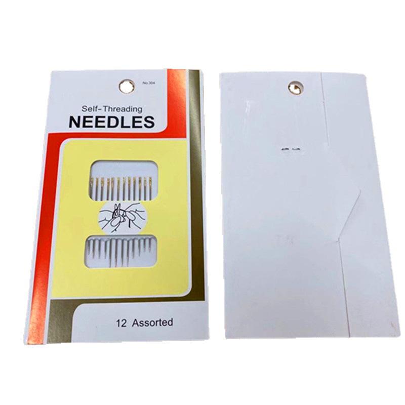 Large Gold-Tail Self-Threading Hand-Sewing Needles for Seniors