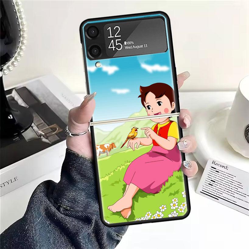 

Heidi Cute Cartoon Cases For Samsung Galaxy Z Flip 4 5 6 7 3 Z Flip7 Flip6 Flip4 Flip5 Flip3 5G Hard Shockproof Fundas Cover Samsung Z Flip 6