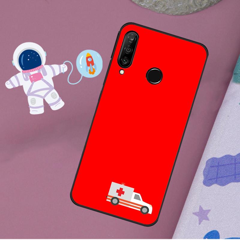 

EMT EMS Ambulance For Huawei Nova 12s 12i 11i 8i Y73 Y72 Y61 Y91 Y90 Y70 Y60 9 10 SE P30 P40 Lite P60 Pro Case Nova 9 SE