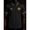 Black football jersey, black and yellow design, suitable for all occasions