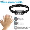 Strong Light Headlamp Portable LED Sensor Headlamp USB-C Rechargeable Head Flashlight Outdoor Camping Fishing Emergency Lantern