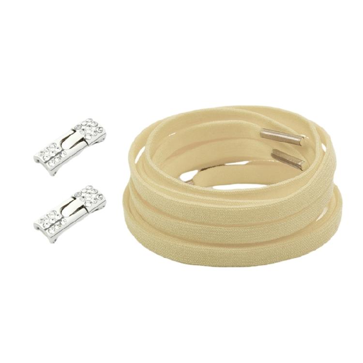 

Stretchy No Tie Shoelaces With Rhinestones Buckles Decoration Universal Fit Shoe Strings For Casual Shoe Sneakers хакі