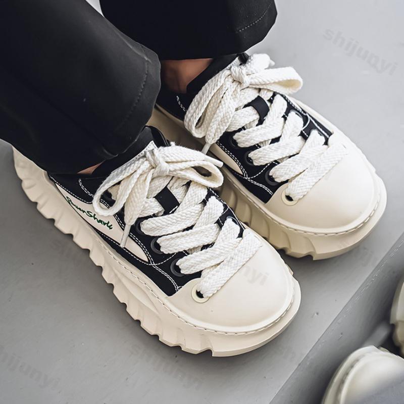 

Fashion 2025 Summer New Men s Fashion Trend Thick Sole Casual Shoes Height Increasing Comfortable Non slip Color Blocked Chunky sneakers 39 чёрный