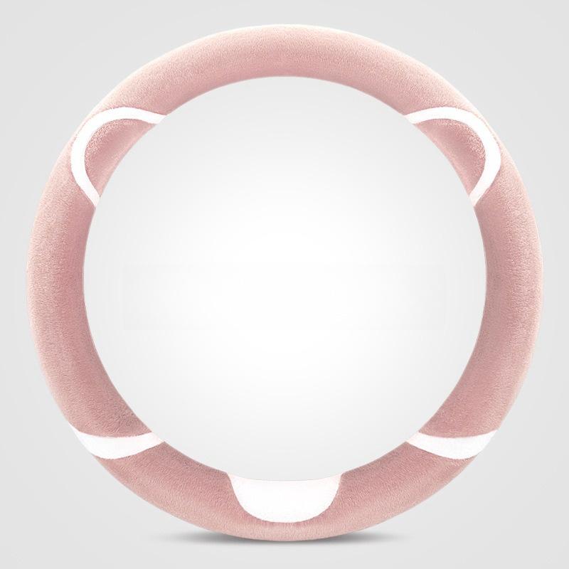 

Style Cartoon Steering Wheel Cover With Short Plush Material Perfect Winter For StyleA