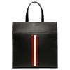 Bally Mythos Silver Foil Logo Recycled Cowhide Tote Bag Women Tote Black 6308738