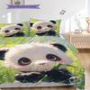 Panda Muster Bettwäsche Steppdecke Set Bettbezug Kissenbezug Heimdekoration Geburtstagsgeschenk (1 Bettbezug + 2 Kissenbezüge, ohne Füllung)