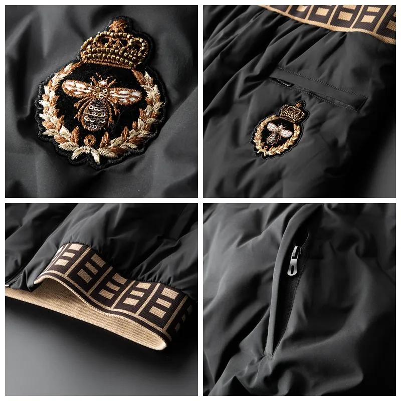Winter Thickened Outdoor Waterproof and Warm Two-piece Men's High-end Hooded Cotton Jacket Casual Suit