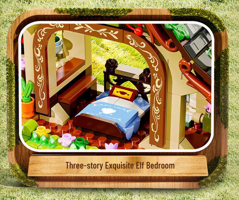 Cross-border Teddieson Elf House Building Blocks: Educational Interlocking Toy Set for Children
