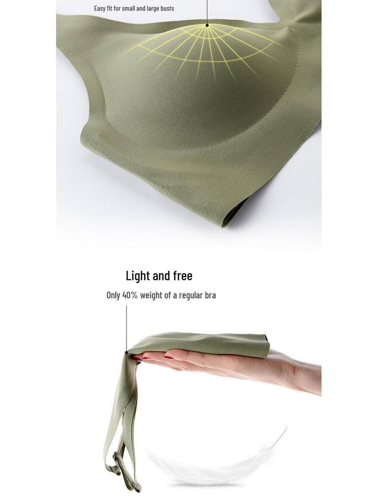 Seamless Women's Support Bra: Anti-Sagging, Adjustable, Jelly Strip Design