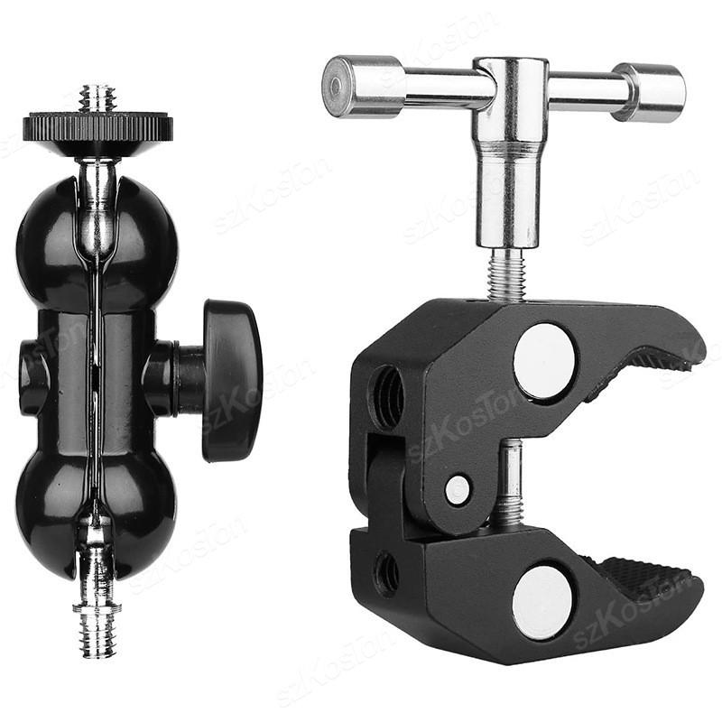 Motorcycle Crab Clamp Handlebar Fixed Mount Holder For GoPro 13 12 11 10 9 Insta 360 X4 X5 DJI Pocket 3 Aluminum Holder Bracket