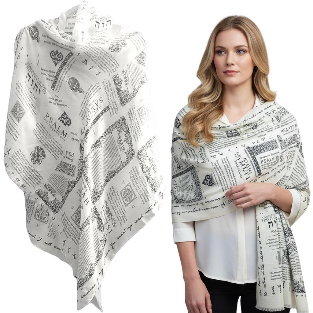Vintage Aesthetic Scarf Christian Inspirational Bible Verse Blanket Scarf Christian Prayer Scarf for Women Teacher Mother Gifts
