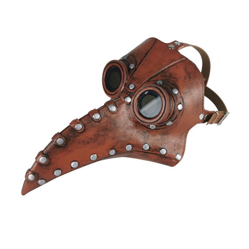 Pestdoktor Leder Schnabelmaske - Europäischer Halloween Punk Stil