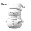 Decoratieve Sneeuwpop voor Kerstmis 3D Geprinte Figuur, Klein Tafelblad Beeldje met Boom Hangende Hangers Sjaal/Stropdas, Feestelijk Ornament Bureau,