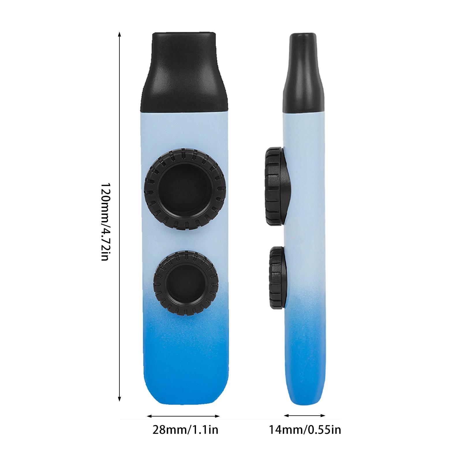 Kazu Fluit Dubbele Fluitgaten Kazoo Dubbele Fluitgaten Vervangbaar Blaasmondstuk 10 stuks Membraan Muziekinstrument Blue black